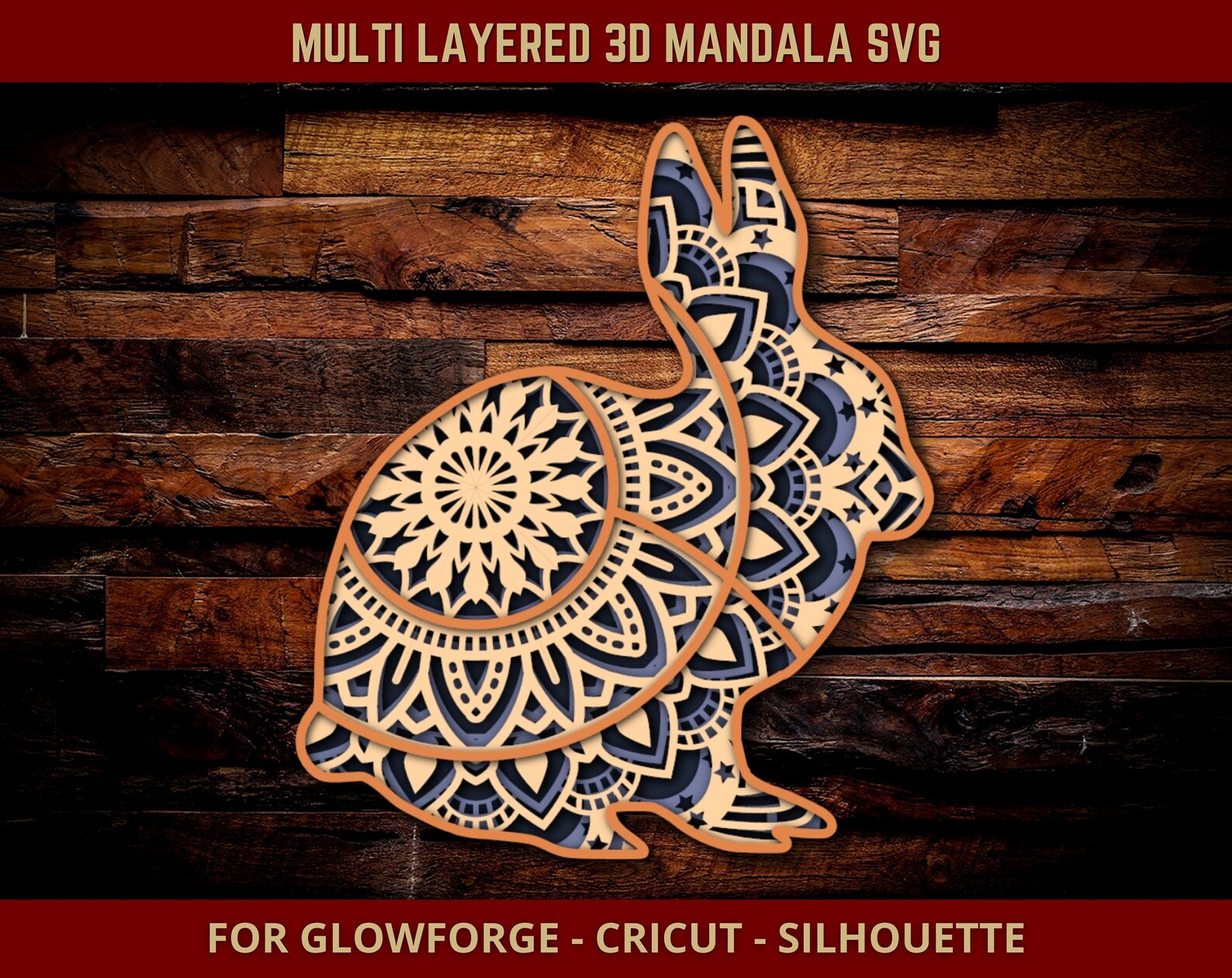 Free Free Layered Bunny Mandala 467 SVG PNG EPS DXF File