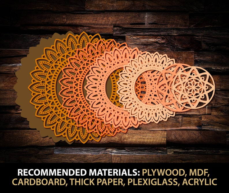 Download 3D Mandala Svg Layered Flower SVG files for Glowforge ...