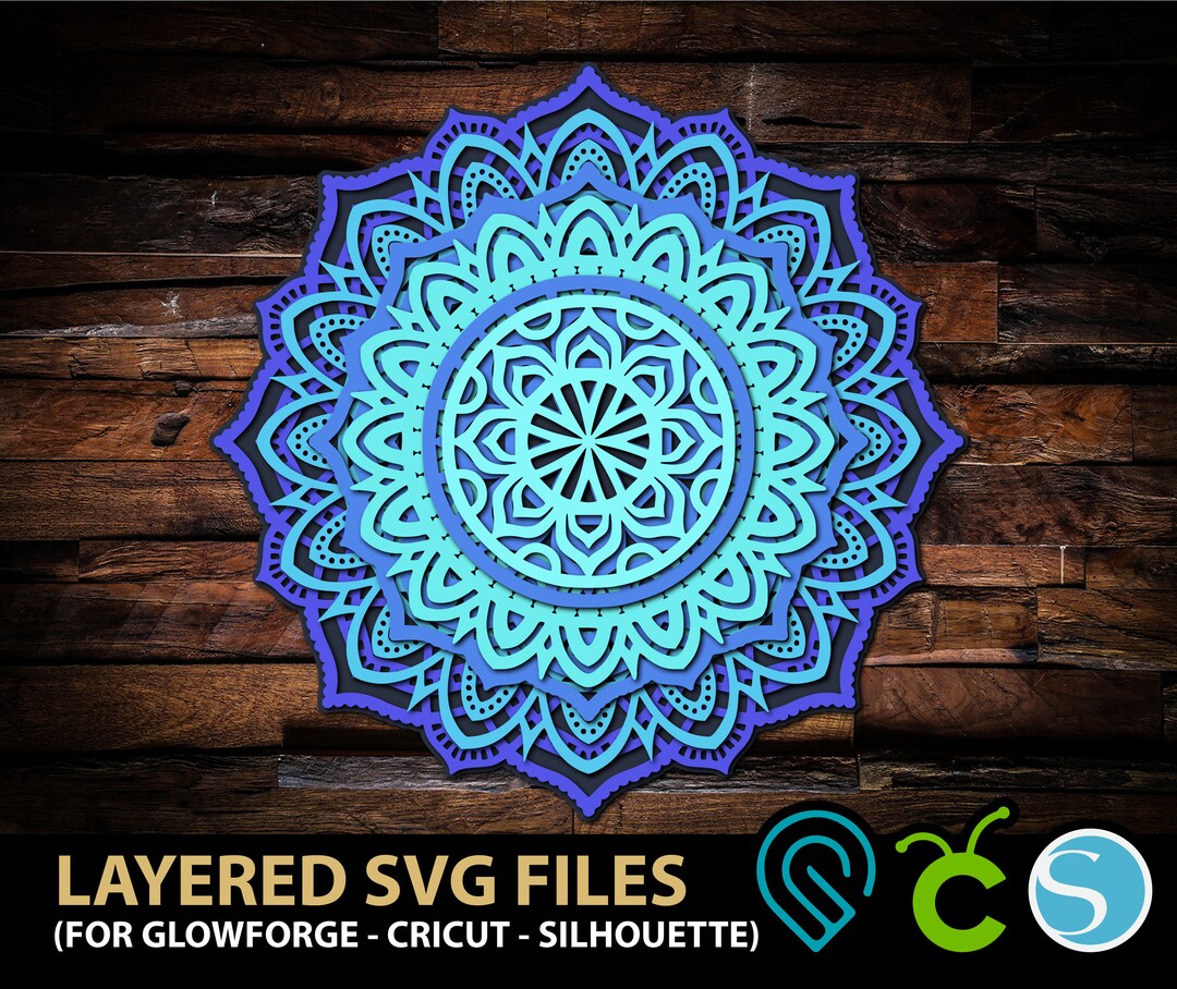 3D Mandala SVG Files for Glowforge Laser Cut, Cricut, Silhouette ...