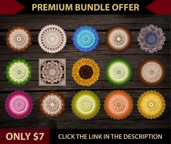 Download 3d Mandala Svg Files For Glowforge Laser Cut Cricut Etsy