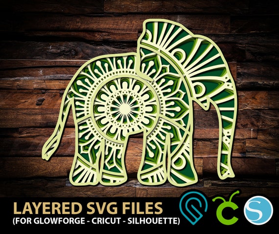 Download Elephant Svg Elephant Mandala Svg Cut File For Glowforge Laser Etsy
