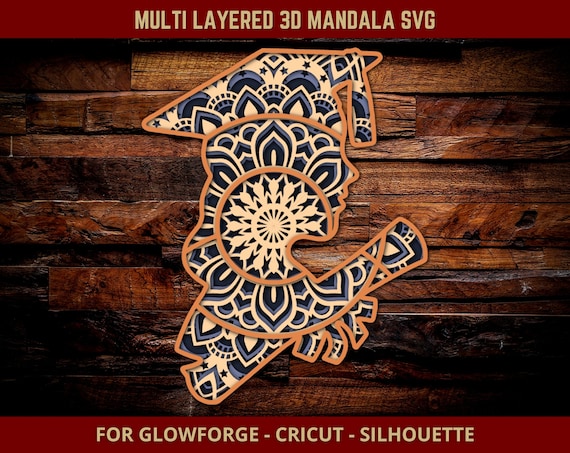 Download Graduation Svg 3d Mandala English Girl Graduation Hat Layered Etsy