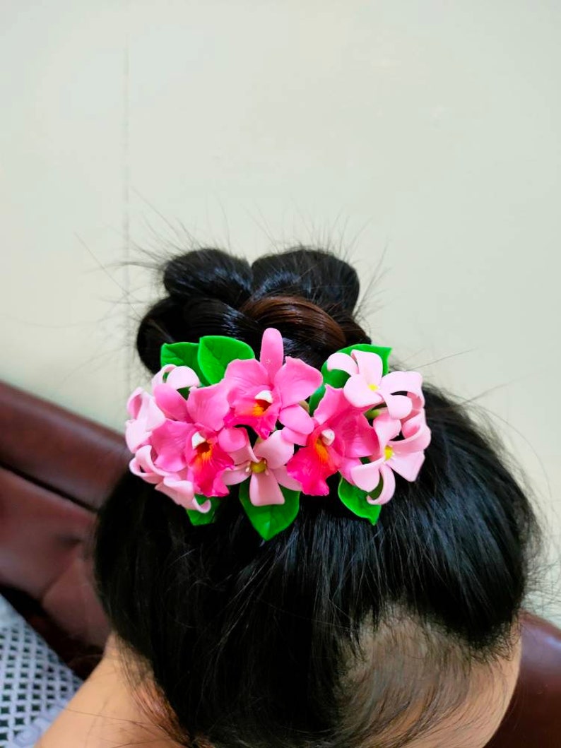 Bridal hair clips Flower clay hair clips
