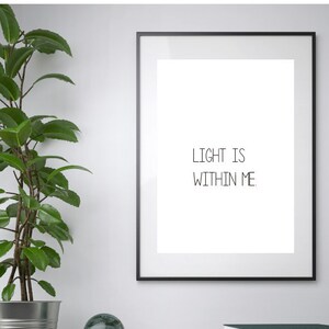 Light is Within Me. Poster DINA4