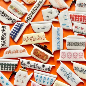 Imanes para utensilios de cocina hechos a mano de inspiración retro y vintage