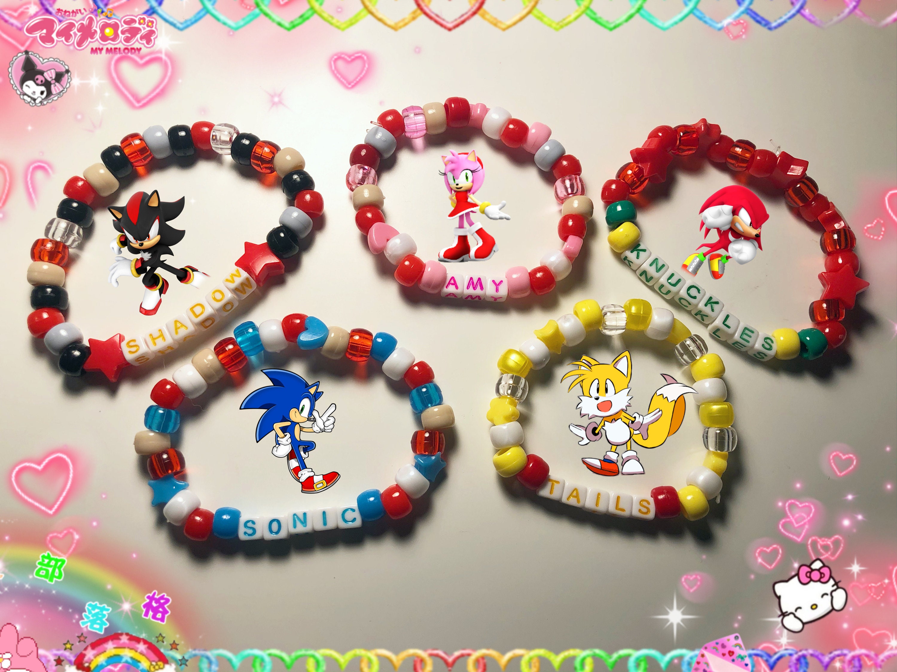 Sonic the hedgehog kandi bracelets Etsy
