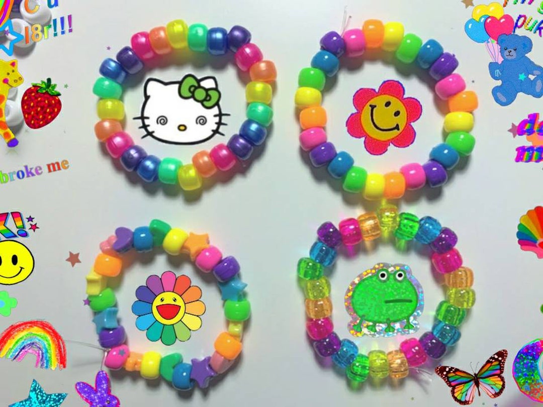 Kidcore Rainbowcore Kandi Bracelets Etsy