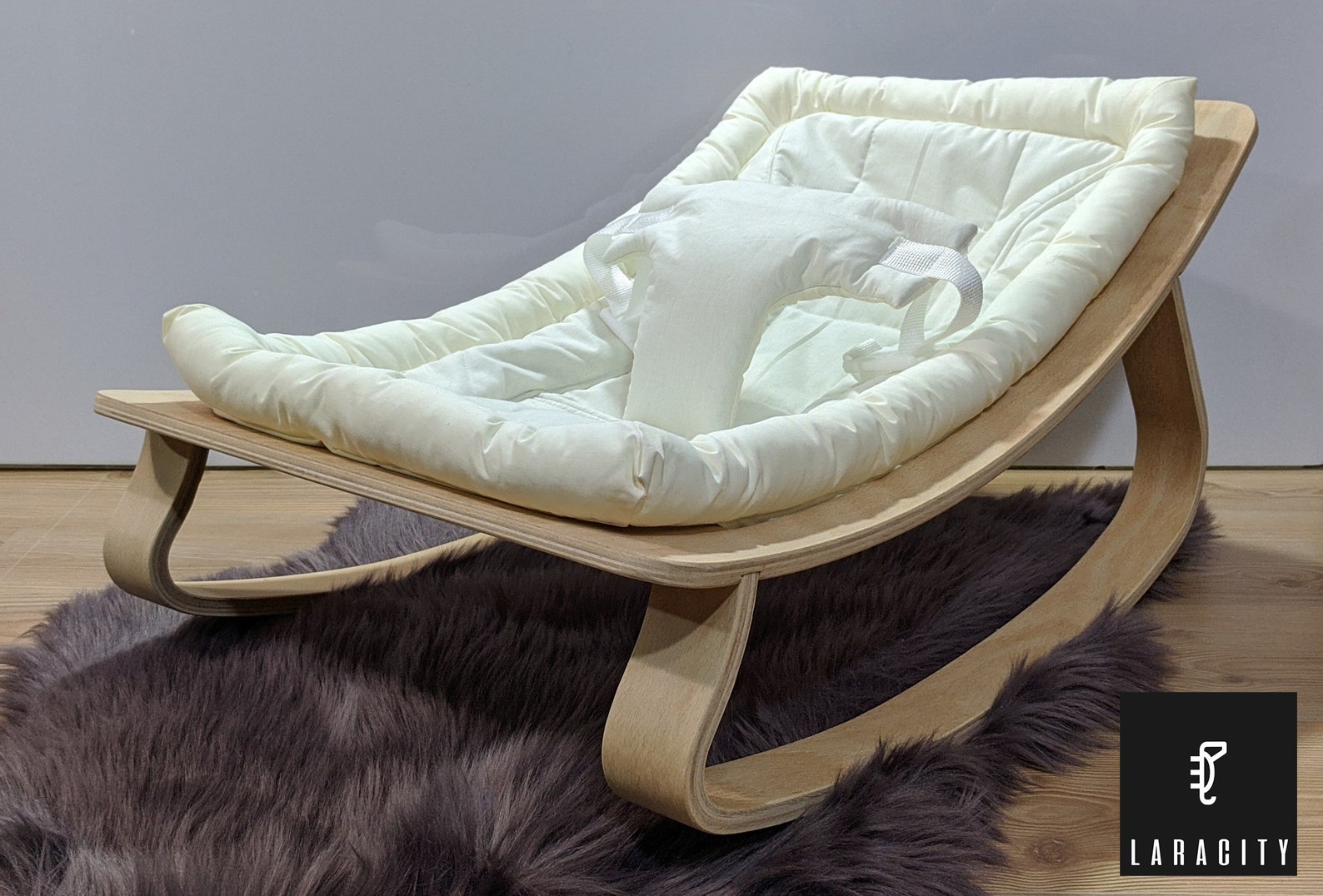 Handmade Natural Wood Baby Rocking Chair Baby Cradle Baby Etsy