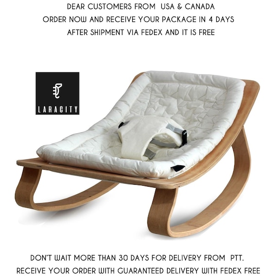Handmade Natural Wood Baby Rocking Chair Craddle Handmade Natural Wood Baby Rocking, Wooden Baby Rocking Chair