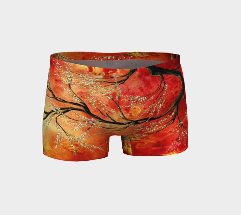Red Blaze Women/'s Gym Shorts Workout Fitness Clothing