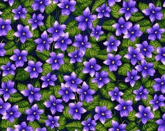 Natures Affair Violets allover - by Henry Glass