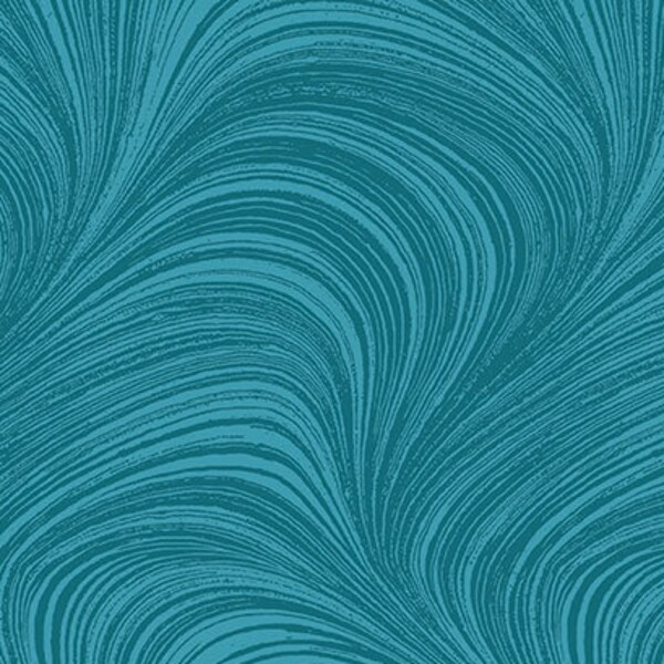 Wave Texture Turquoise - by Benartex