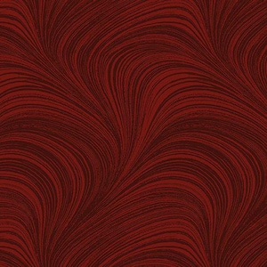 Puede incluir: Tela de patrón abstracto con un diseño de remolino y ondulado en tonos de rojo oscuro y negro.