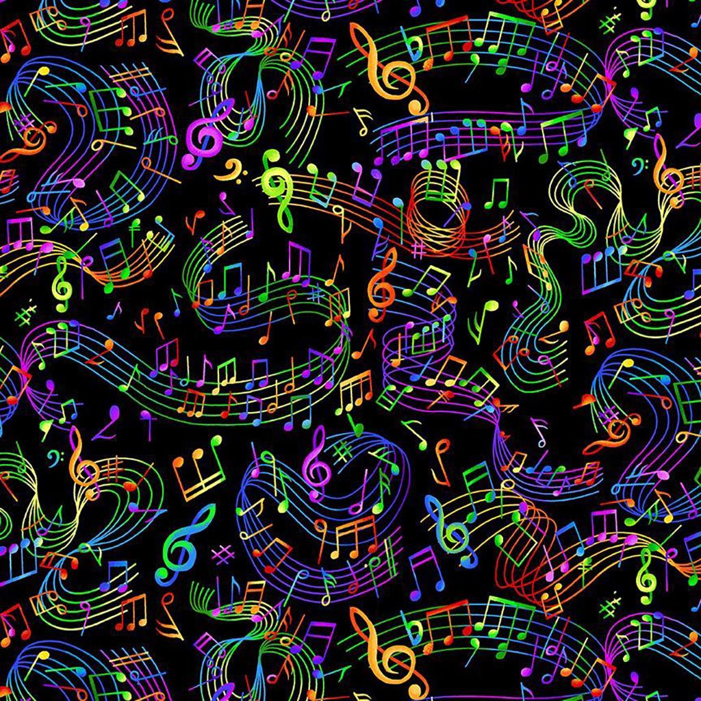 Multi Music Notes by Timless Treasures - Etsy