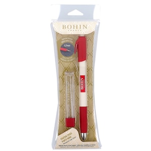Fabric marker pen 0.9 mm + 6 white replacement refills by Bohin