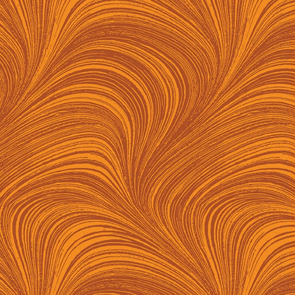 Wave Texture Pumpkin - by Benartex