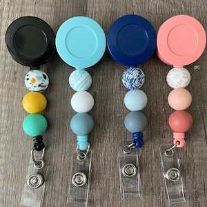 Silicone Beads Badge Reel 