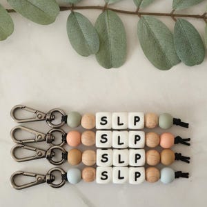 SLP Keychain, Speech Language Pathologist Keychain, SLP Gifts, Speech Pathologist Gift, Speech Therapy Gift, SLP Student Gift