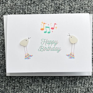 Sea Glass Happy Birthday Card.