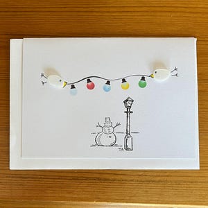 Zeeglas kerstkaart.