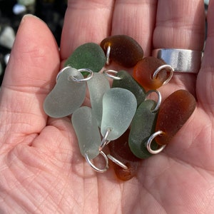 Top Drilled Sea Glass,  Sea Glass Beads, Genuine Seaglass,  Crafting Supplies, Real Surf Tumbled Sea Glass, English Sea Glass.