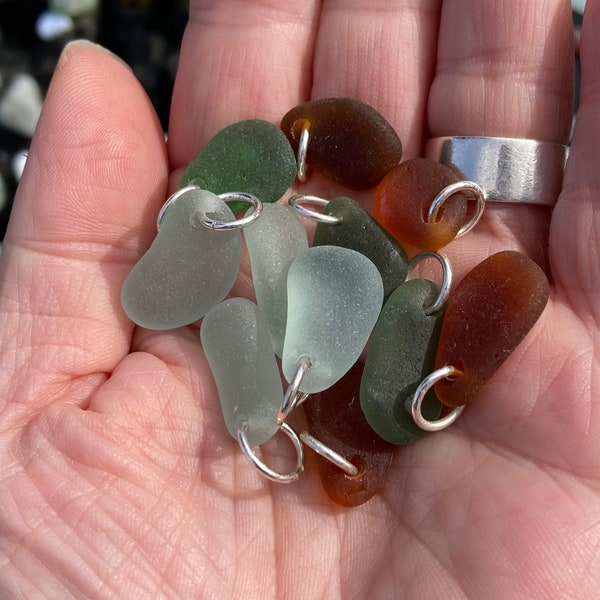 Top Drilled Sea Glass,  Sea Glass Beads, Genuine Seaglass,  Crafting Supplies, Real Surf Tumbled Sea Glass, English Sea Glass.