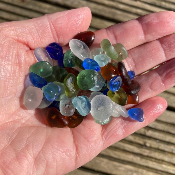 Drilled Sea Glass,  Sea Glass Beads, Genuine Seaglass,  Crafting Supplies, Real Surf Tumbled Sea Glass, English Sea Glass.