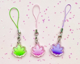 Pastel Pot Leaf Acrylic Phonecharm