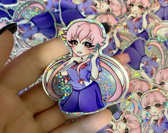 Future Diary Yuno Gasai |  Glitter Vinyl Sticker