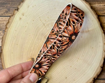 Sunflower Keychain, Sunflower Wristlet Keychain, Western Key Chain, Key Fob Wristlet, Wristlet Keychain Western, Wristlet Keychain Women