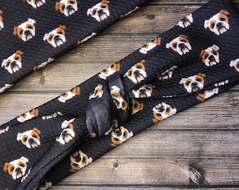 English Bulldog Gifts, Bulldog Mom Gift, Turban Headband Knot, Knotted Headband for Women, Stretch Headbands for Women, Small Gifts for Her
