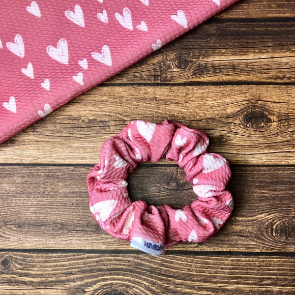 Valentines Day Scrunchies, Valentines Day Gifts for Kids, Heart Scrunchie, Heart Gifts for Women, Valentines Day Hair Accessories