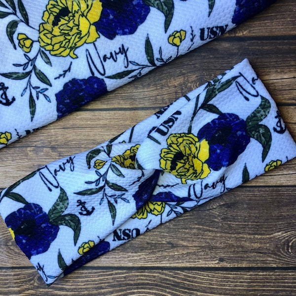 US Navy Headband, US Navy Gifts, Navy Gifts for Women, Twist Headbands for Women, Headbands for Girls, Twist Headwrap, US Navy Wife