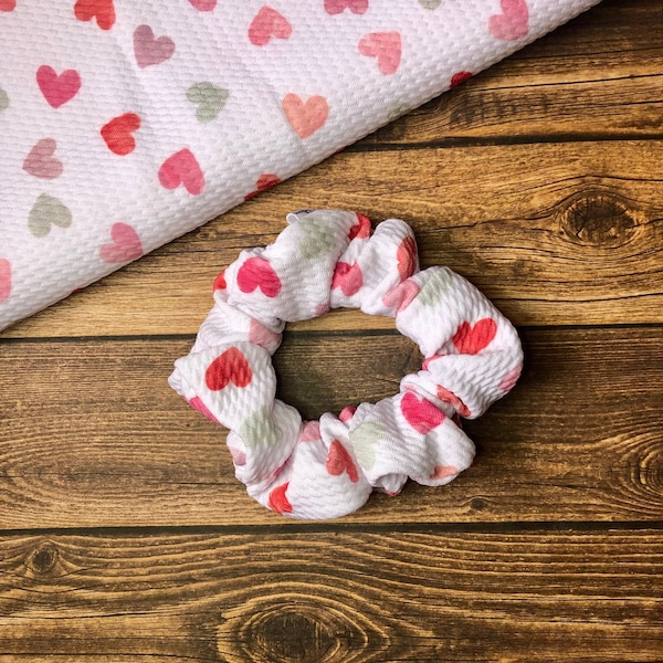 Valentines Day Scrunchies, Heart Scrunchie, Valentines Day Gifts for Kids, Heart Gifts for Women, Valentines Day Hair Accessories