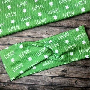Shamrock Headband, St. Patrick&#39;s Day Headband for Women, Twist Headband Nurse, Stretch Headband, Twist Head Bands, Headbands for Teacher