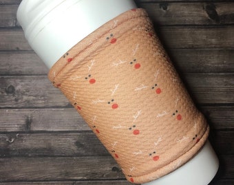 Holiday Cup Sleeve, Iced Coffee Sleeve, Drink Cozy, Cold Drink Sleeve, Reusable Cup Sleeve, Hot Drink Sleeves, Insulated Cup Sleeve