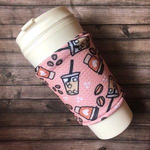 Iced Coffee Sleeve, Hot Drink Sleeves, Drink Cozy, Reusable Cup Sleeve, Insulated Cup Sleeve, Drink Cozie, Coffee Sleeve Protector, Beverage