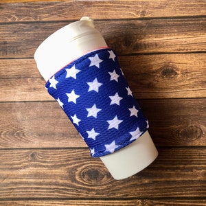 Beverage Holder, Iced Coffee Sleeve, Hot Drink Sleeves, Drink Cozy, Reusable Cup Sleeve, Insulated Cup Sleeve, 4th of July Accessories