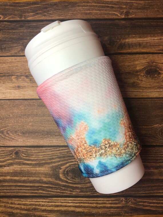 Iced Coffee Sleeve Hot Drink Sleeves Drink Cozy Reusable Etsy