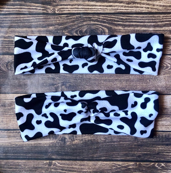 Fascia Per Capelli Con Stampa Di Mucca: Stile Morbido Da Contadina - Italia