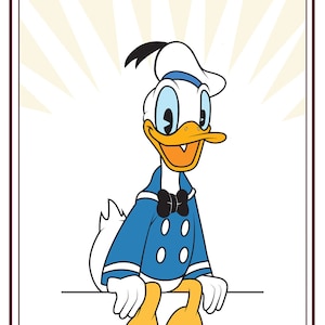 Donald Duck Poster - Walt Disney Studios Print - Introducing Donald Duck