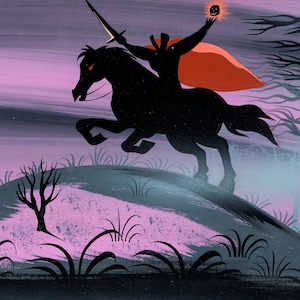 The Adventures of Ichabod - Mary Blair concept art for Disney Cartoon - Mary Blair print  The Legend of Sleepy Hollow
