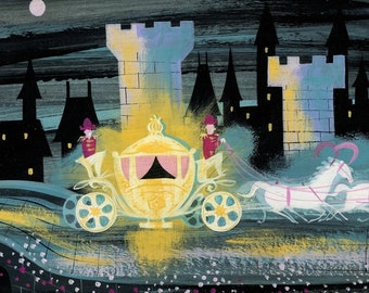 Mary Blair Cinderella Concept Art Print, Vibrant Colors