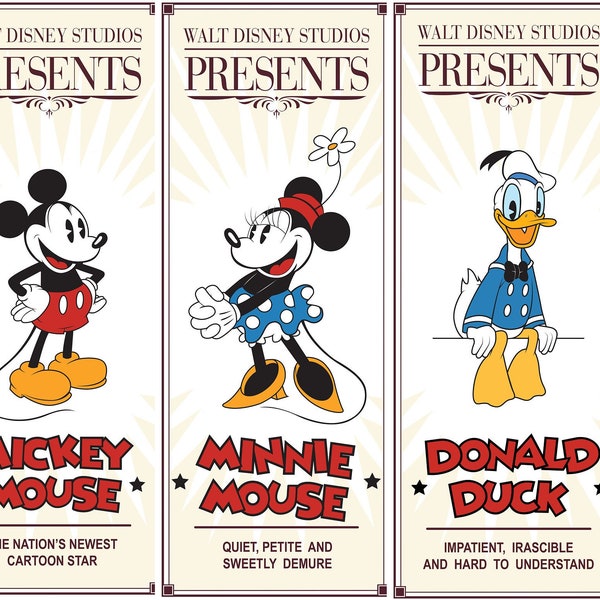 Mickey Mouse, Minnie Mouse, Donald Duck, Pluto, Goofy (Disney) Poster Print - Walt Disney Studios Introduces the Fab Five