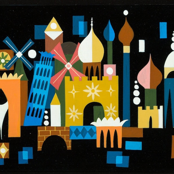 Mary Blair "It's a Small World" concept art print (1963) - Mary Blair print