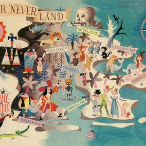 Never Neverland - Peter Pan Mary Blair Druck - Mary Blair Kunst