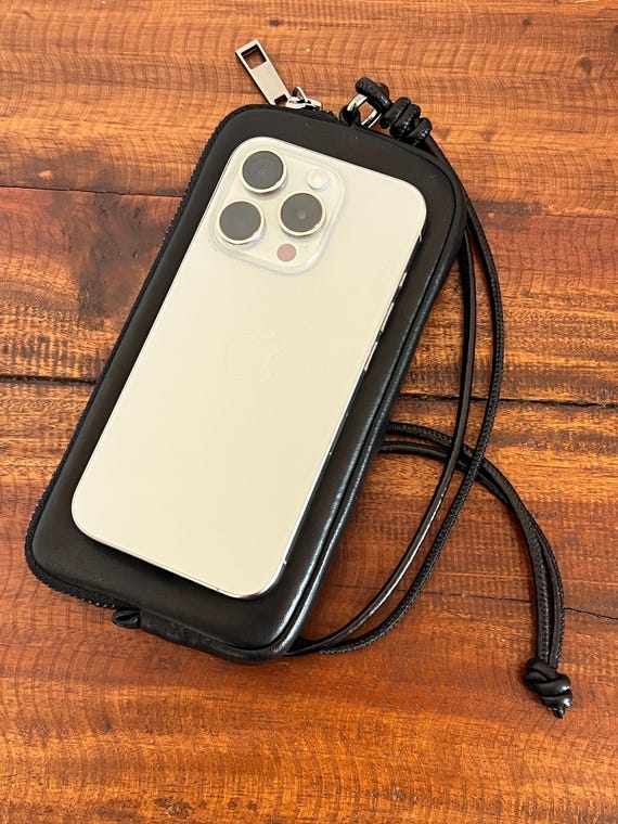 Mini Bag Black Holder genuine leather & suede phonecase Handmade Brand New Exclusive Original