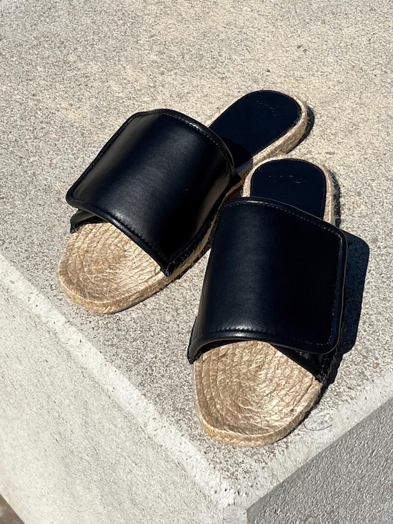 Sandals Slippers for men summer shoes genuine leather handmade espadrilles