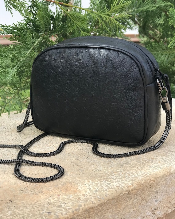 Chain Shoulderbag Ostrich Genuine Leather Brand New Handmade One in World Item Exclusive Unique XIRA