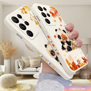 Maple Leaf Fanny Panda Handyhülle für Samsung Galaxy S23 S22 S21 S20 Ultra Plus FE S10 S9 S10E Note 20 ultra 10 9 Plus Hülle